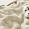Pure cotton gauze blanket 50x70 inches, breathable and lightweight casual blanket